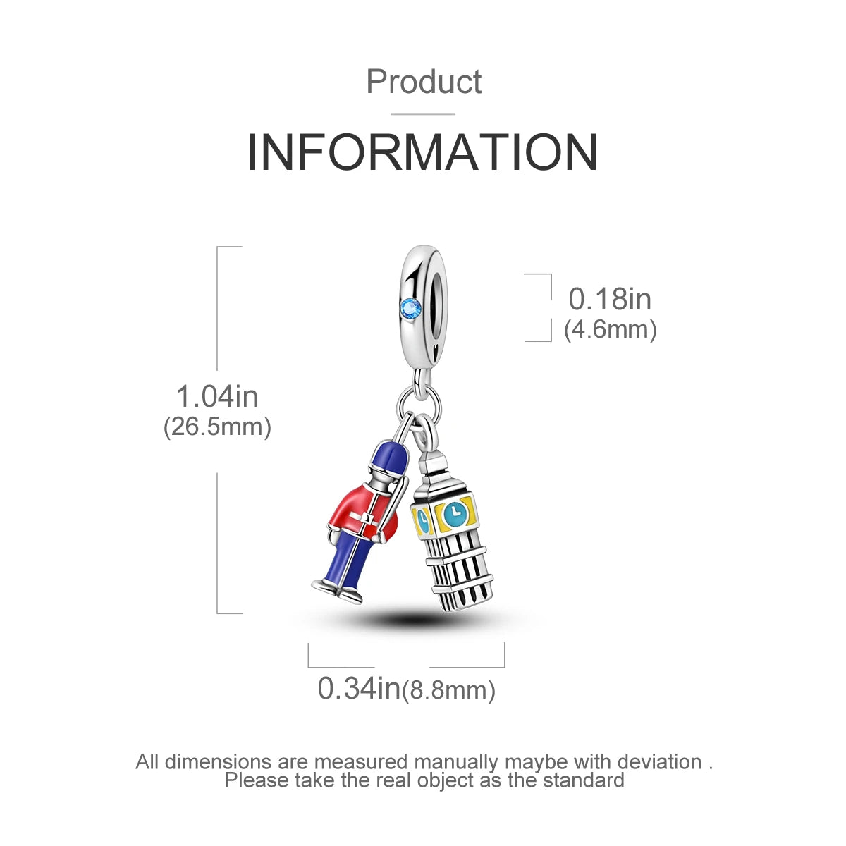 Travel Charm 925 Silver Plane Paris Tower Pendant Fit Bracelet Beads Making Woman Fashion Jewelry