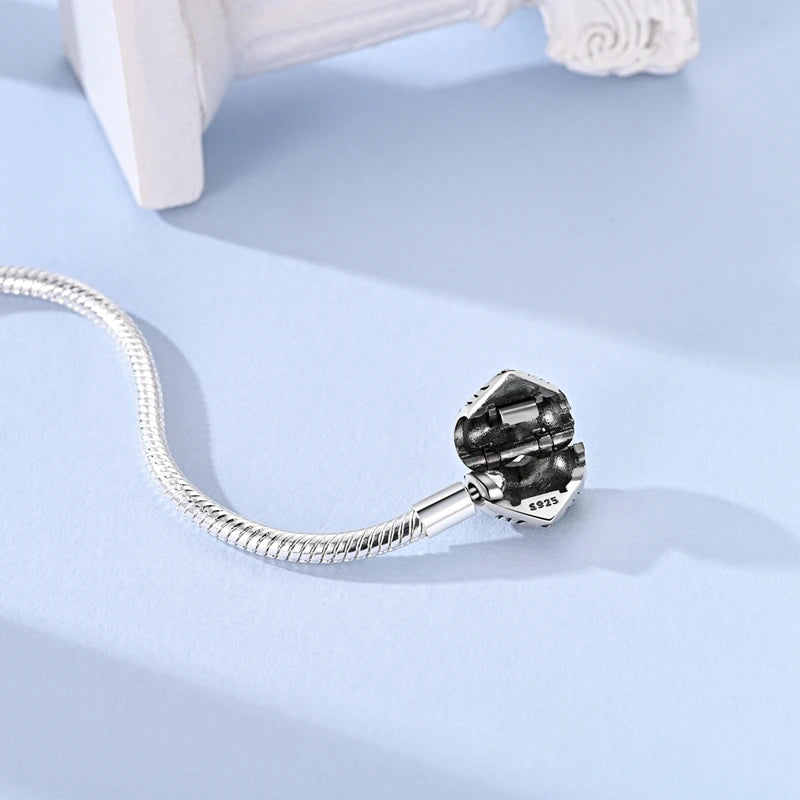New 925 Sterling Silver Heart Shaped Zircon Snake Bone Bracelet For Women Fashion Birthday Jewelry Gift