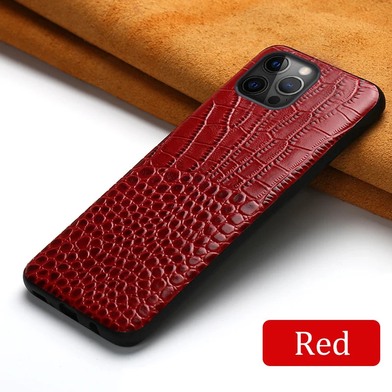 WEFOR Genuine Leather Phone Case for Apple iPhone 14 11 12 13 Pro Max 14Pro 12 Mini X XR XS 6S 6 7 8 Plus SE 2020 Back Cover