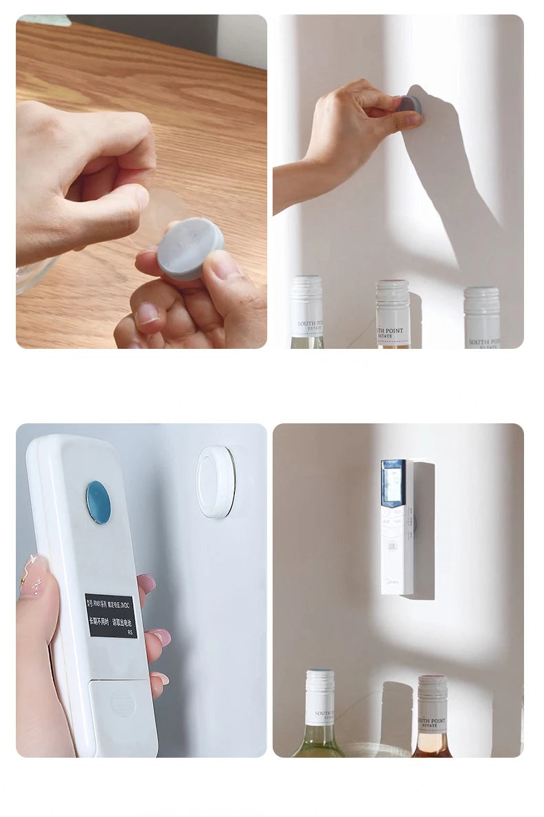 Magnetic Hooks Wall Mount Strong Magnet Remote Control Invisible Holder Keys Fridge Sticker Storage Hooks Home Organizer Hooks