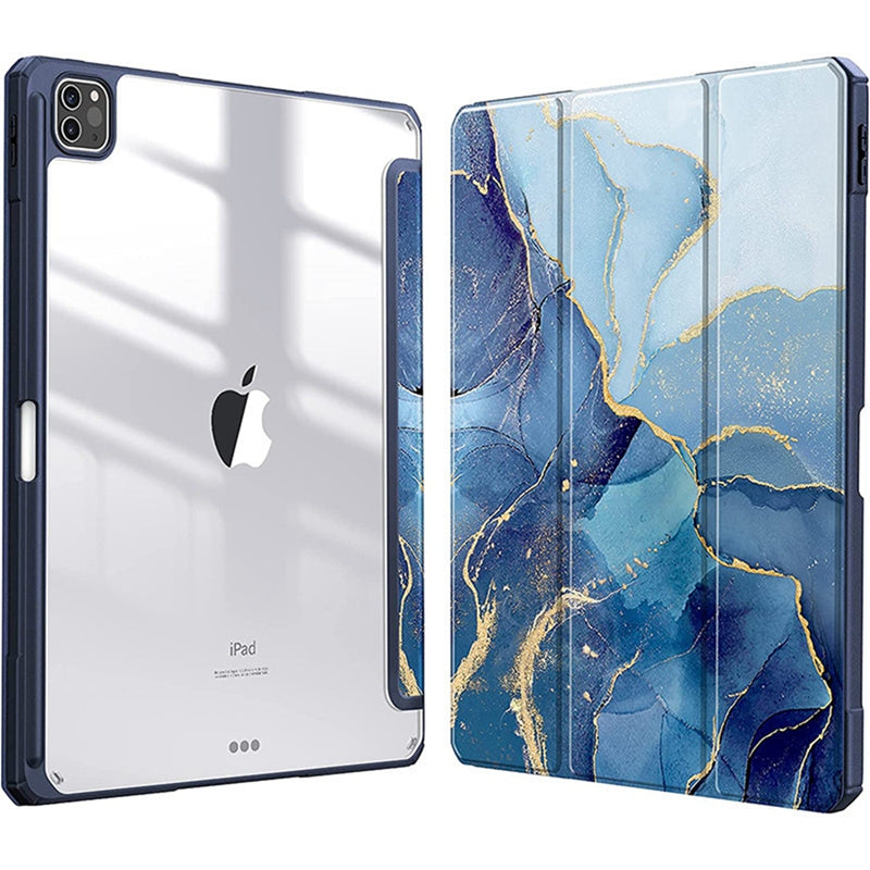 Smart PU Case for iPad Air 4th 5th iPad 10th 10.9 Funda iPad Pro air 12th 11th 11" 7th 8th 9th 10.2 2 9.7 10.5 Transparent Cover