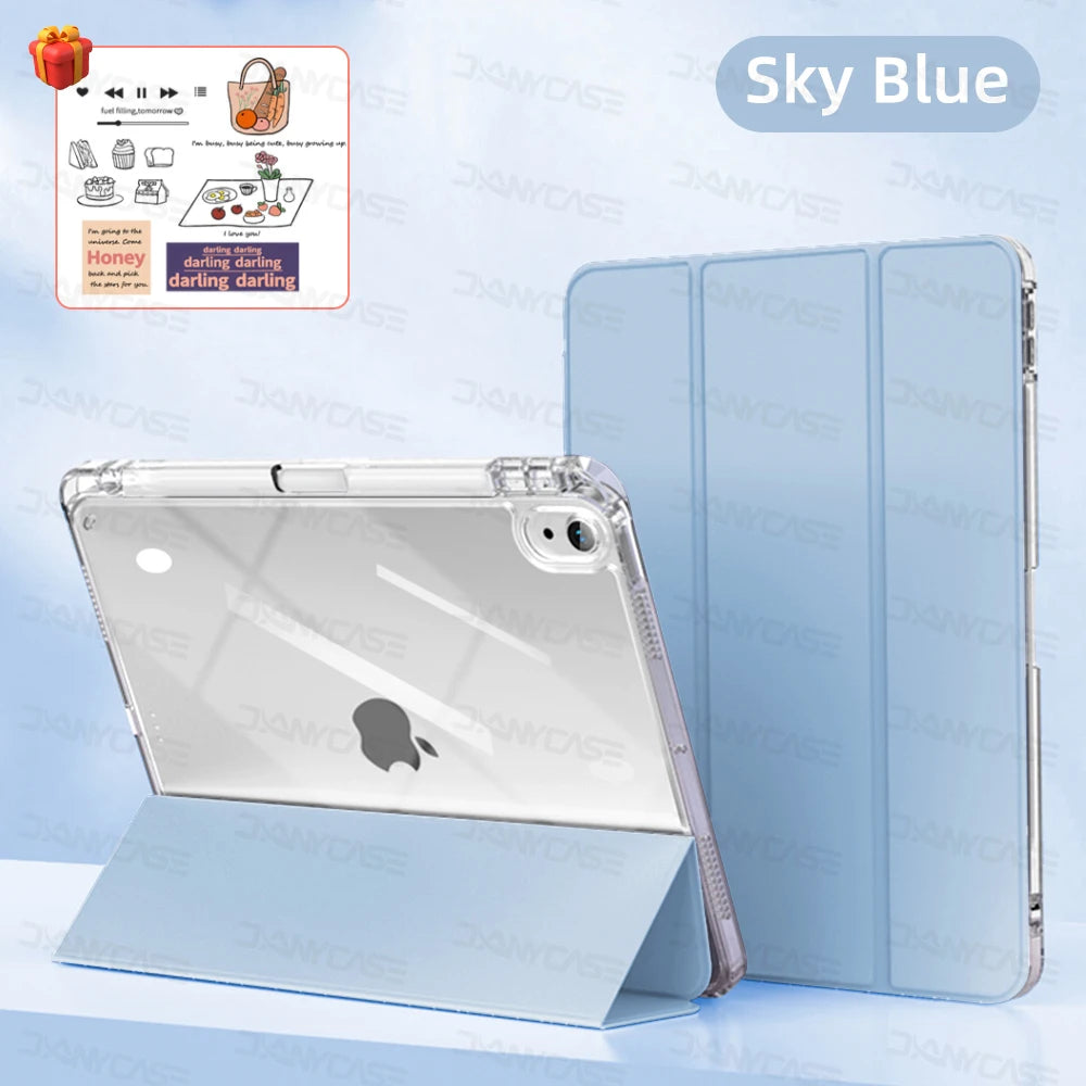 For iPad Air 11 2024 Pro Transparency Case For 2024 iPad Air 11-inch 12.9-inch Air 4/5 iPad 7/8/9th 10.2 5/6th 9.7in Tablet Case