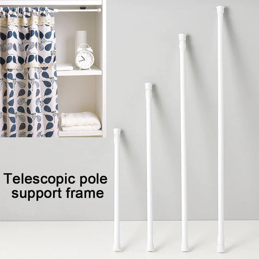 30-90CM Multi Purpose Spring Loaded Extendable Telescopic Curtain Pole Tension Rail Net Voile Pole Net Rods Curtain Telescopic