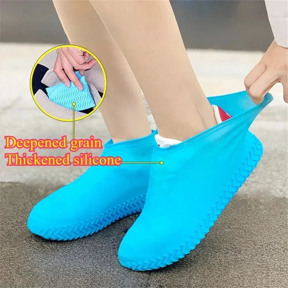 Rain Shoe Covers Waterproof Covers Reusable Non-slip Rain Footwear Covers Outdoor Adult Children for Shoes Boots Protector Cover