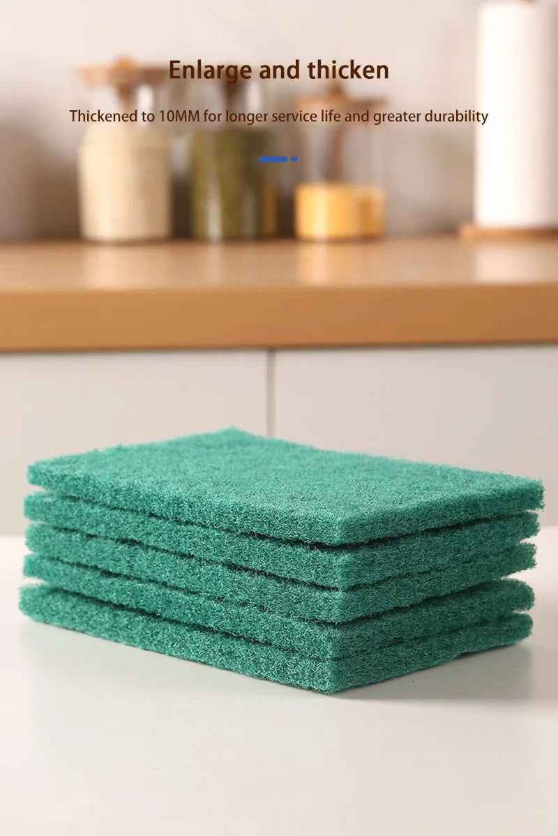 5/10/20/30PCS Scrub Pads Household Kitchen Oil Removal Dishwashing Pot Pads Scratch Free Multipurpose Reusable Cleaning Dishrag