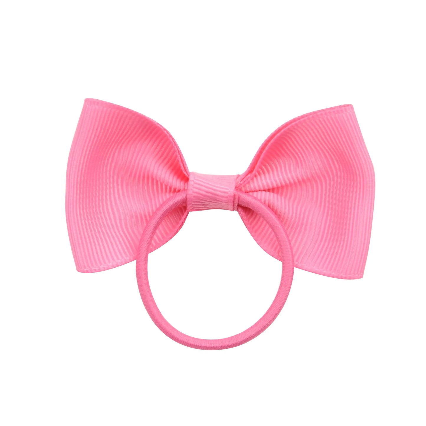 2.75 Inch Small Ribbon Bows With Elastic Hair Bands For Kids Girls Ponytail Solid Color Bowknot Hair Ropes Ties Hair Accessories