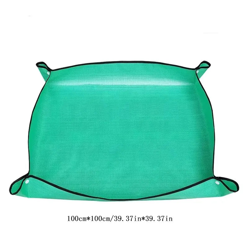 50*50cm Flower Pots Transplanting Mats Gardening Planting Mat PE Plant Repotting Mat Foldable Waterproof Gardening Potting Pad
