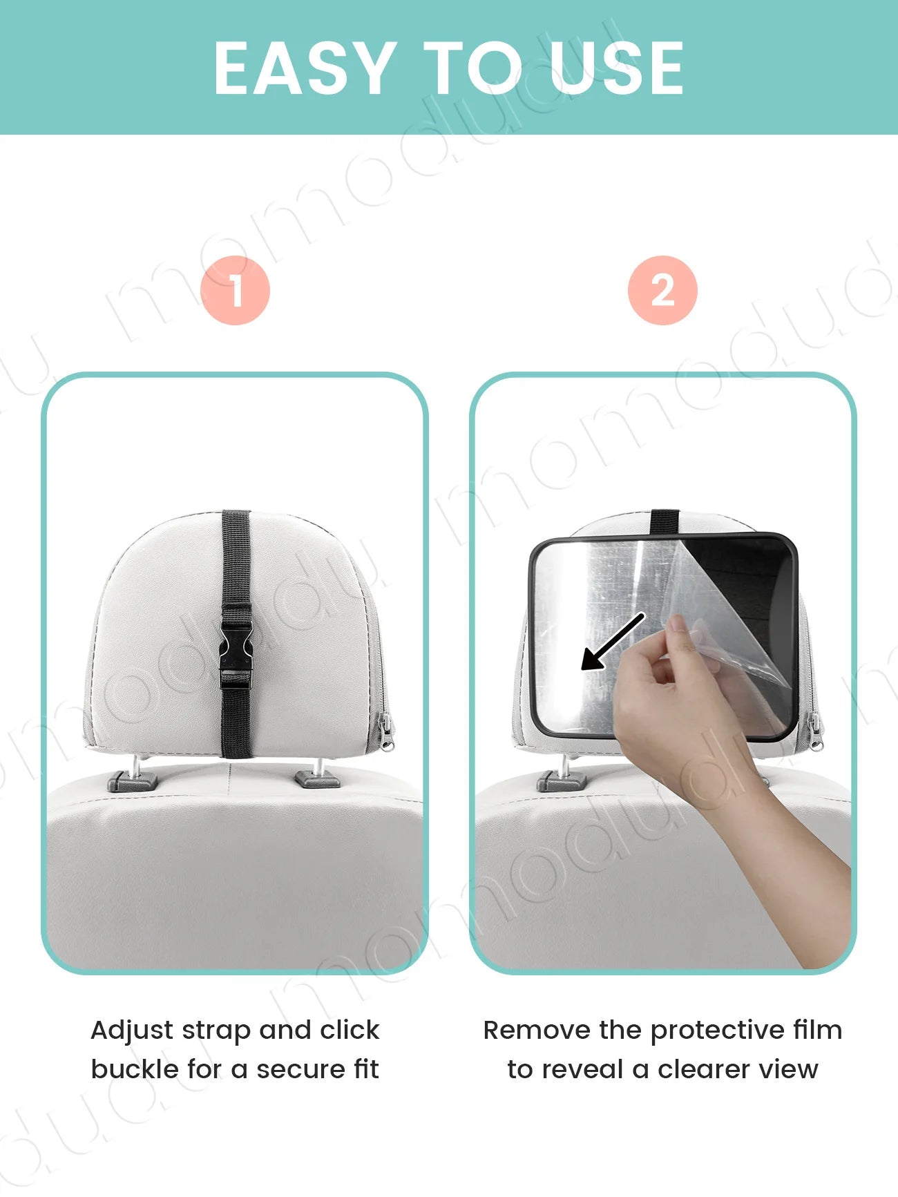 Car Mirrors for Baby Car Seat Shatterproof Mirrors Adjustable Rear-Facing Mirror for of Toddler Easy to Install on Cars Headrest