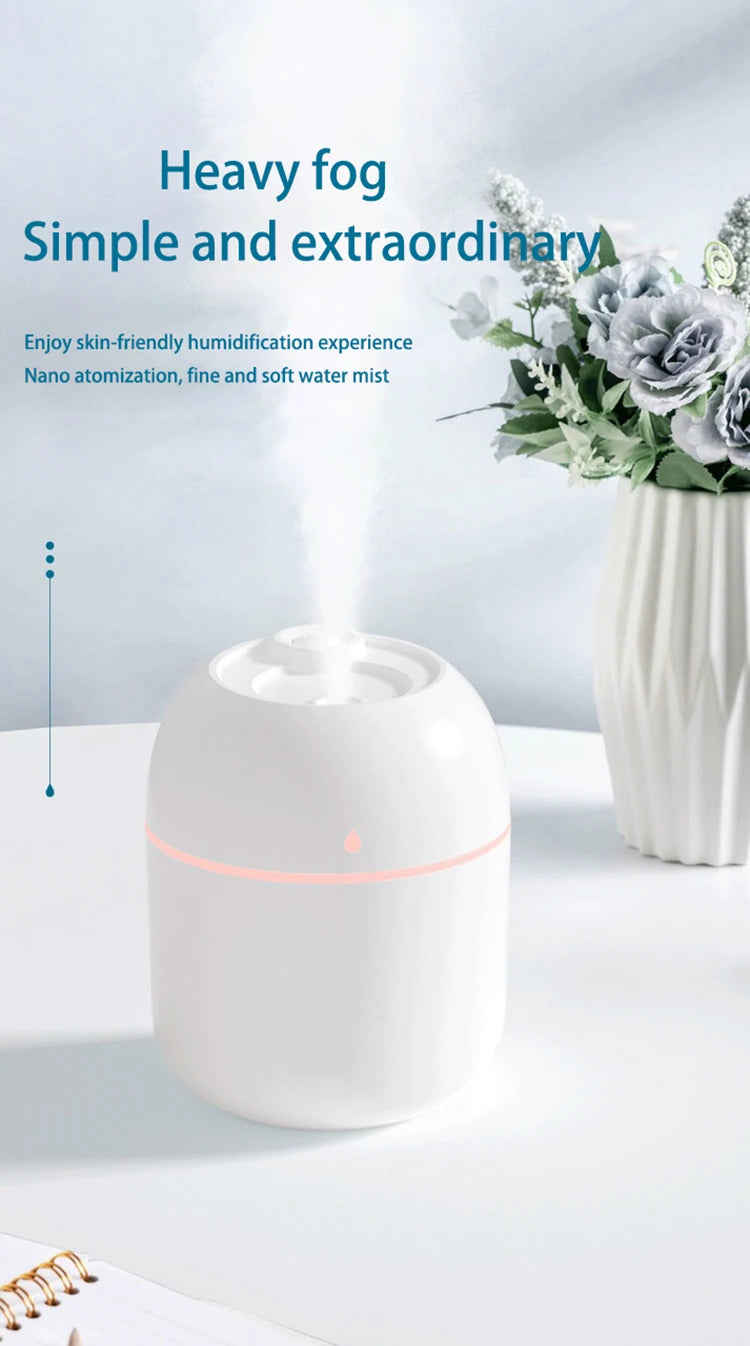 Mini Portable Water Drop Air Humidifier USB Desktop Indoor Household Mute Air Atomization Humidifier  essential oil diffuser