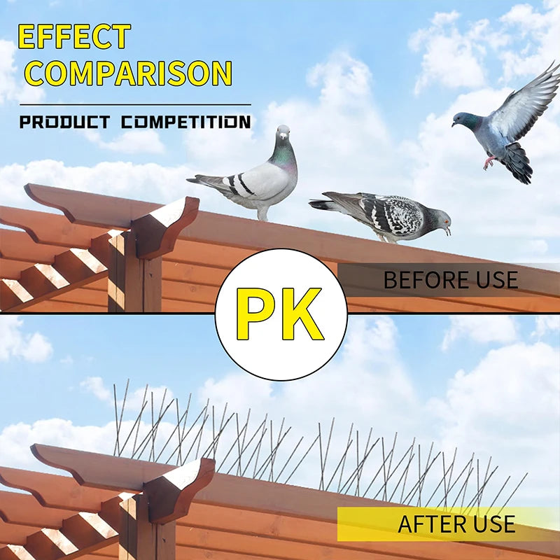Bird Repellent Spikes Anti Against Birds and Pigeons Hooligans Deterrent Scarecaper Goods Scare Outside Repeller Balconies Pest