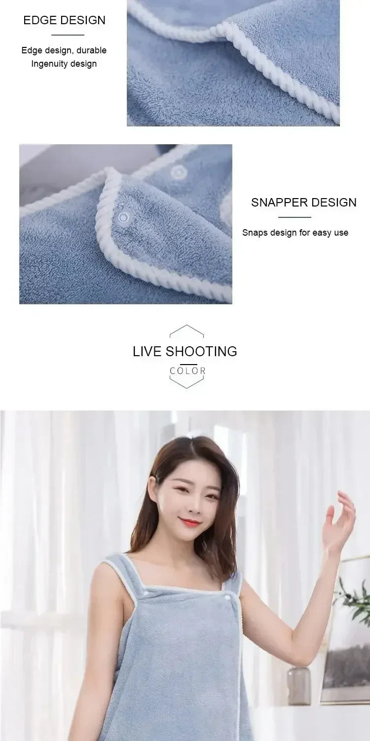 Womens Bath Towels Girls Wearable 90*130Cm Fast Drying Bathing Beach Spa Bathrobes Wash Clothing, Shower Bath And Gym Towel
