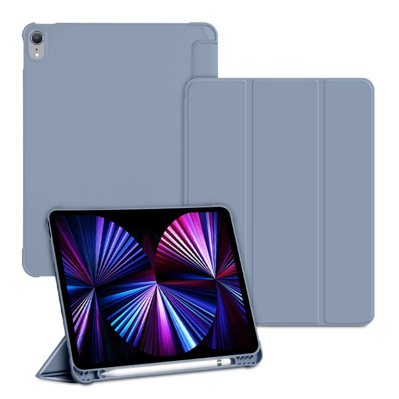 For iPad 10th Gen Case 3 fold Fall prevention Cover for Air 4 5 6 10.9in 11in 13in For Air 2 9.7 Pro 11 12.9 13 Mini 6 7 Case