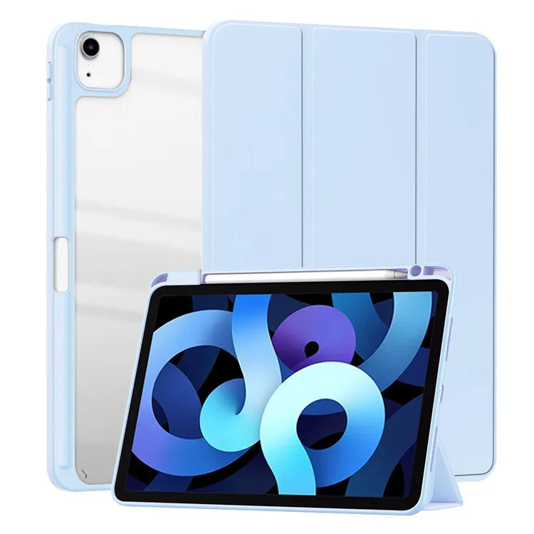 Smart PU Case for iPad Air 4th 5th iPad 10th 10.9 Funda iPad Pro air 12th 11th 11" 7th 8th 9th 10.2 2 9.7 10.5 Transparent Cover
