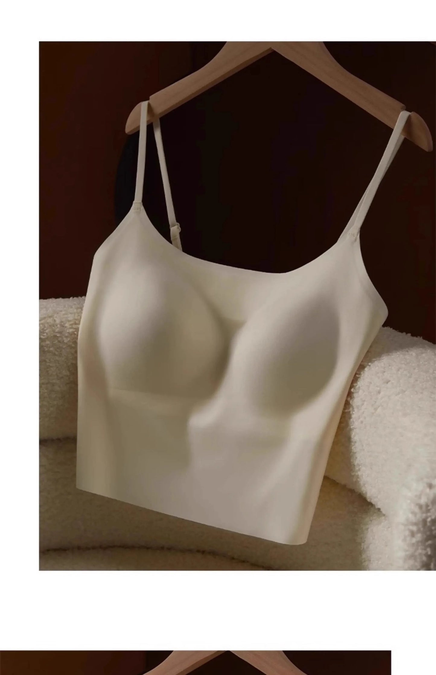 Autumn Winter MOYISU Seamless Bra: Invisible Lined Camisole Anti-Peep Undershirt Strap Sexy  Support Cozy Layering UK Essential