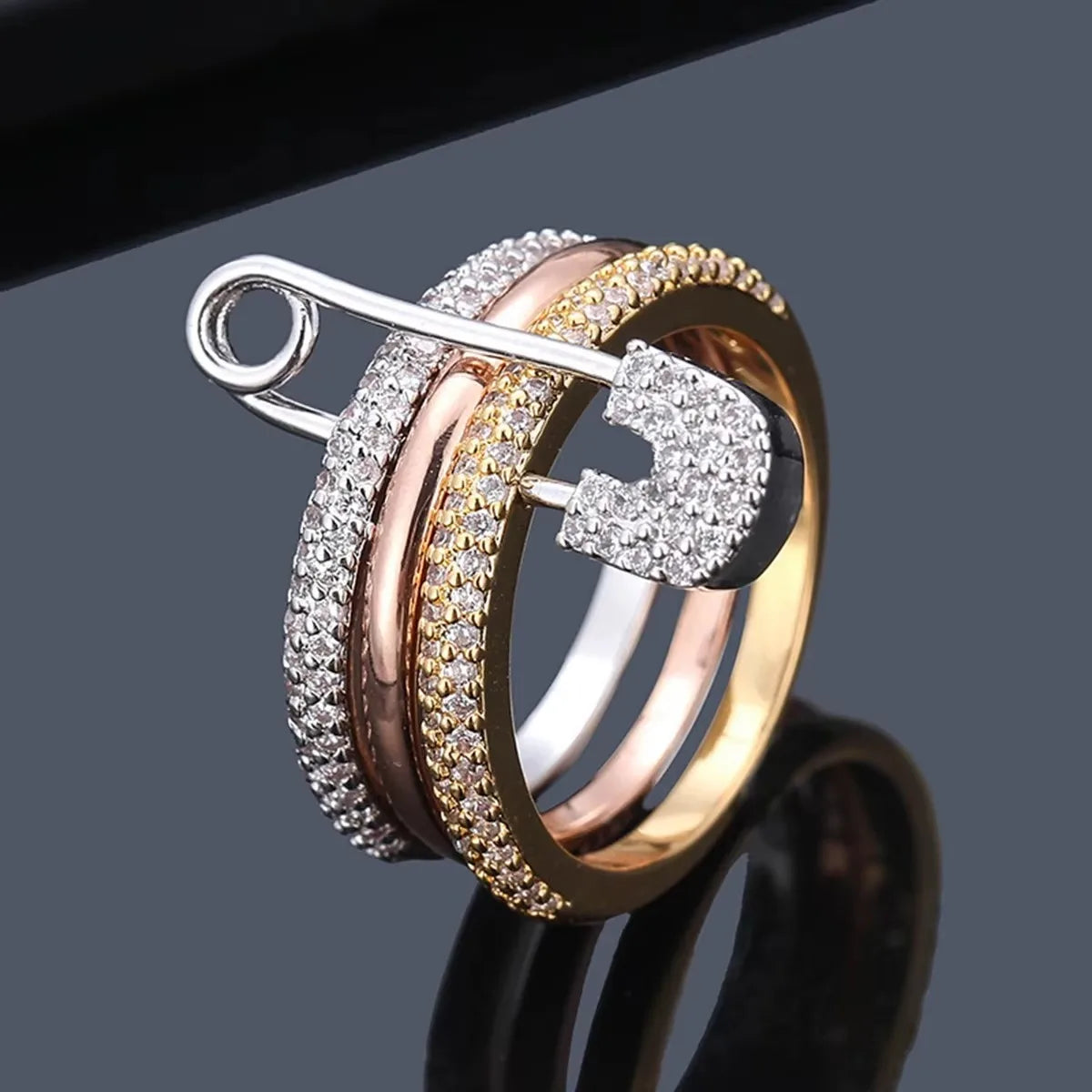 Stacked Ring Fashion Trend Street Style Gift For Friends, Birthday Party Surprise Ring