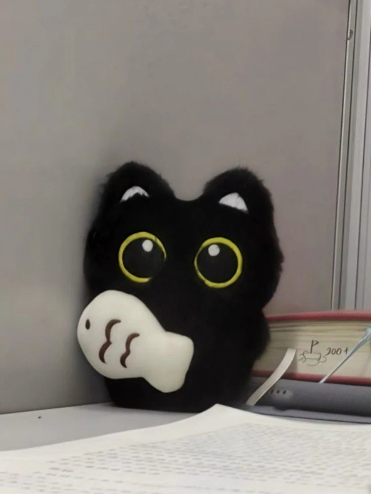 Dark Shadow Cat, For Lonely Bags, Soft Velvet Fur, Plush Key Chain Ring