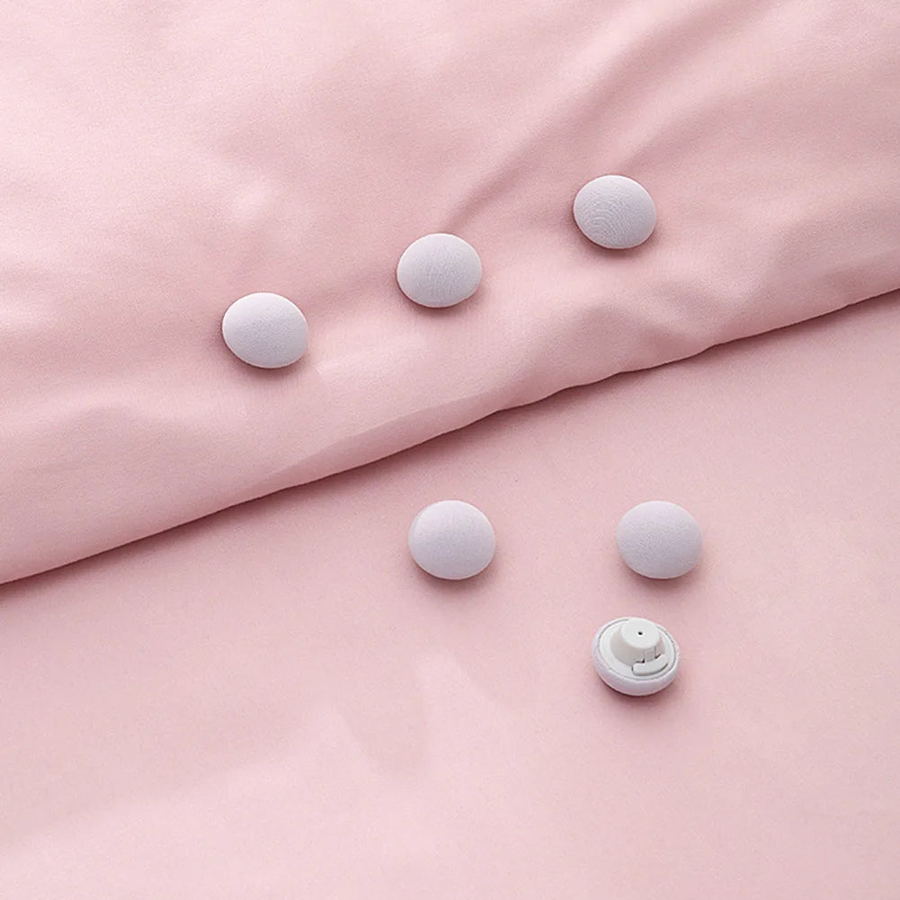 1-20PCS BedSheet Quilt Clip One Button Unlock Duvet Cover Fastener Clip Anti Slip Blanket Buckles Quilt Holder Fixator Grippers
