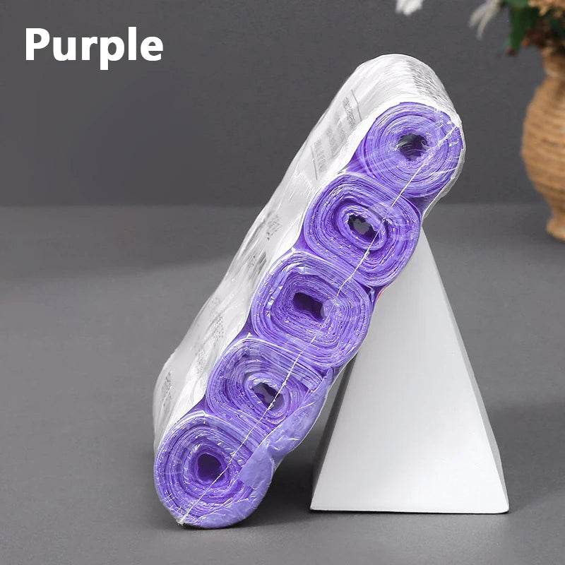 Disposable Flat-mouth Garbage Bag In Roll New Material Thickened And Strong Household Kitchen Bedroom Color Garbage Bag 45x50cm