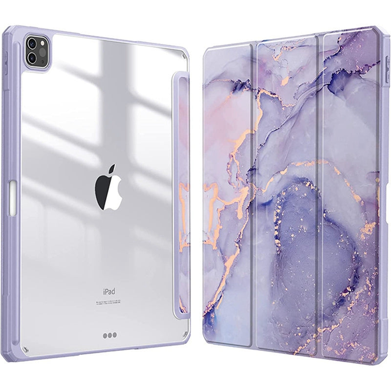 Smart PU Case for iPad Air 4th 5th iPad 10th 10.9 Funda iPad Pro air 12th 11th 11" 7th 8th 9th 10.2 2 9.7 10.5 Transparent Cover