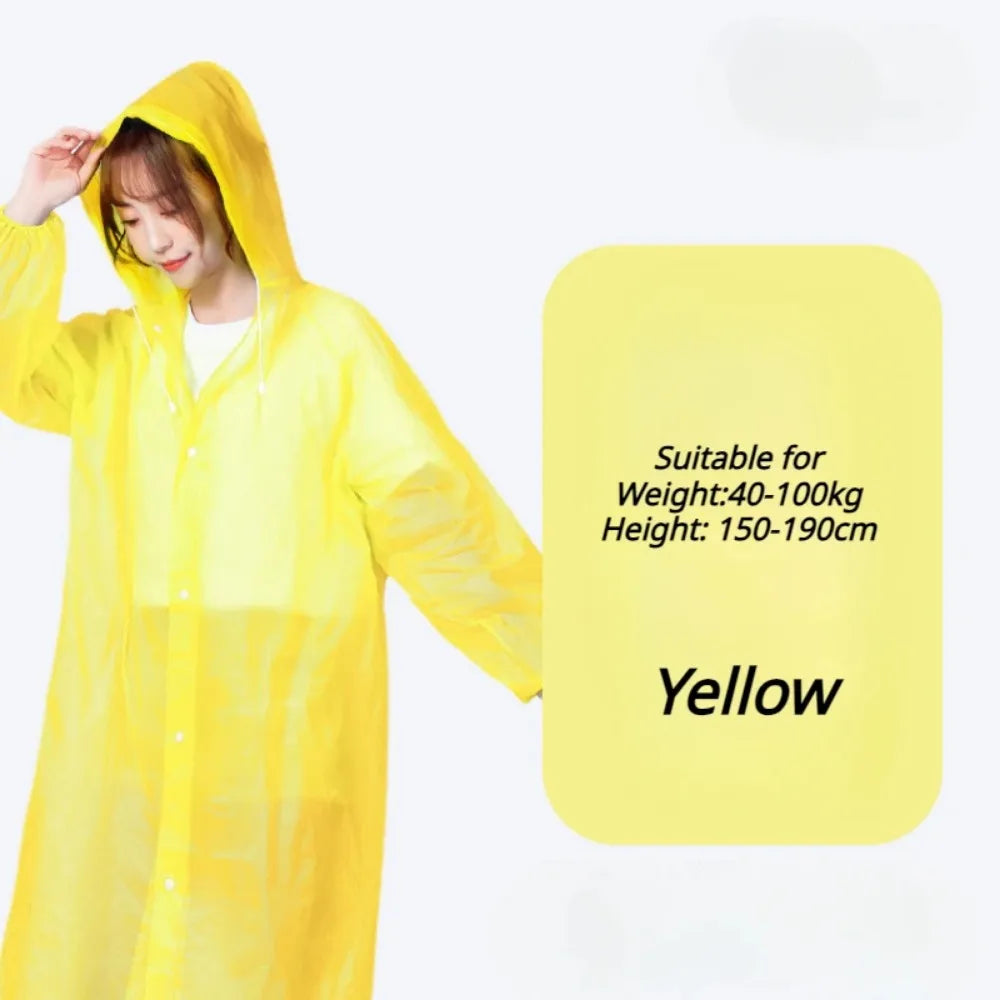 Disposable Adults Reusable Raincoats,Waterproof Rain Ponchos,Adults-Reusable Emergency Raincoats with Hoodand Drawstring