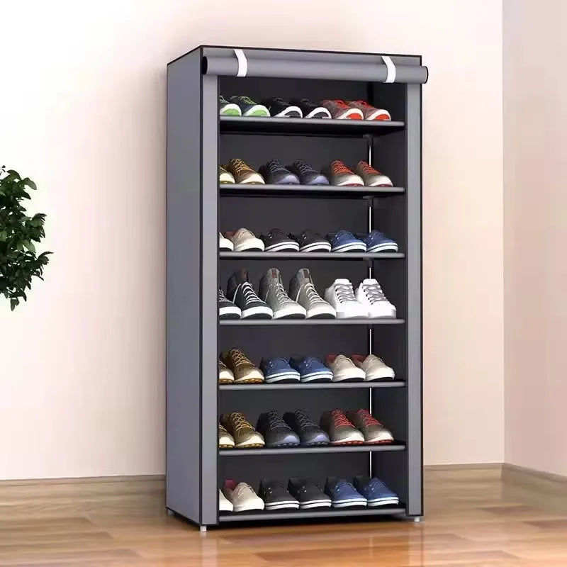 6/8/10 Layers Shoe Rack Organizer Dustproof Shoe Cabinet Multilayer Nonwoven Home Furniture Space-saving Cabinets Shoes Shelf