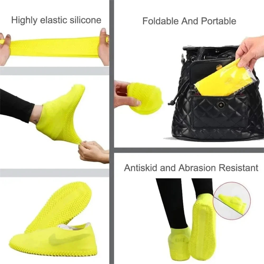 Rain Shoe Covers Waterproof Covers Reusable Non-slip Rain Footwear Covers Outdoor Adult Children for Shoes Boots Protector Cover