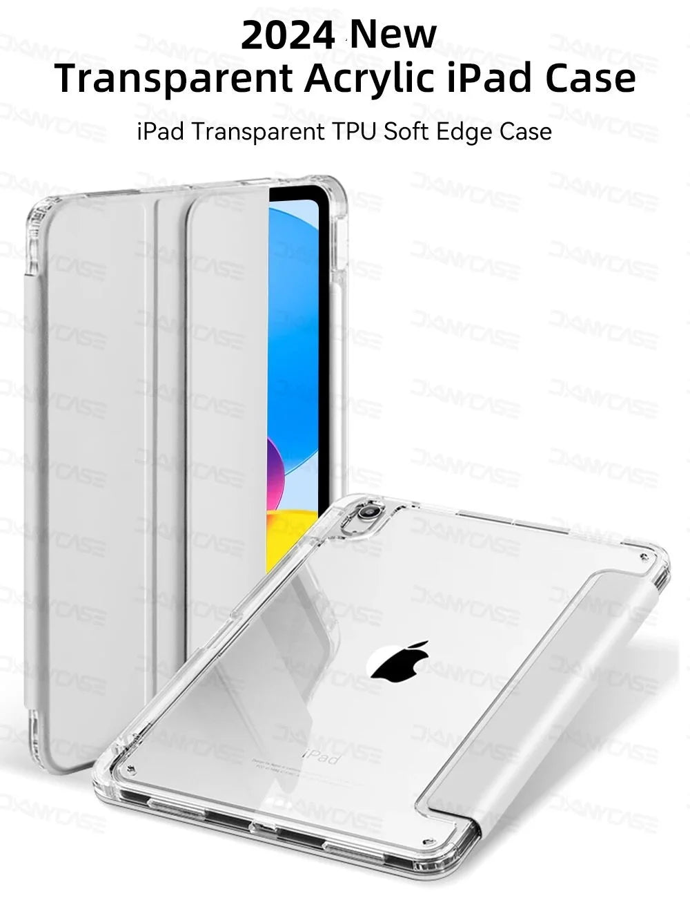 For iPad Air 11 2024 Pro Transparency Case For 2024 iPad Air 11-inch 12.9-inch Air 4/5 iPad 7/8/9th 10.2 5/6th 9.7in Tablet Case