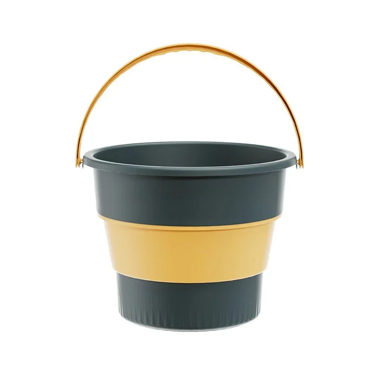 5/10/17L Folding Portable Bucket with Cover Car Wash Fishing Bathroom Tool Silicone Bucket Outdoor Camping Household Supplies
