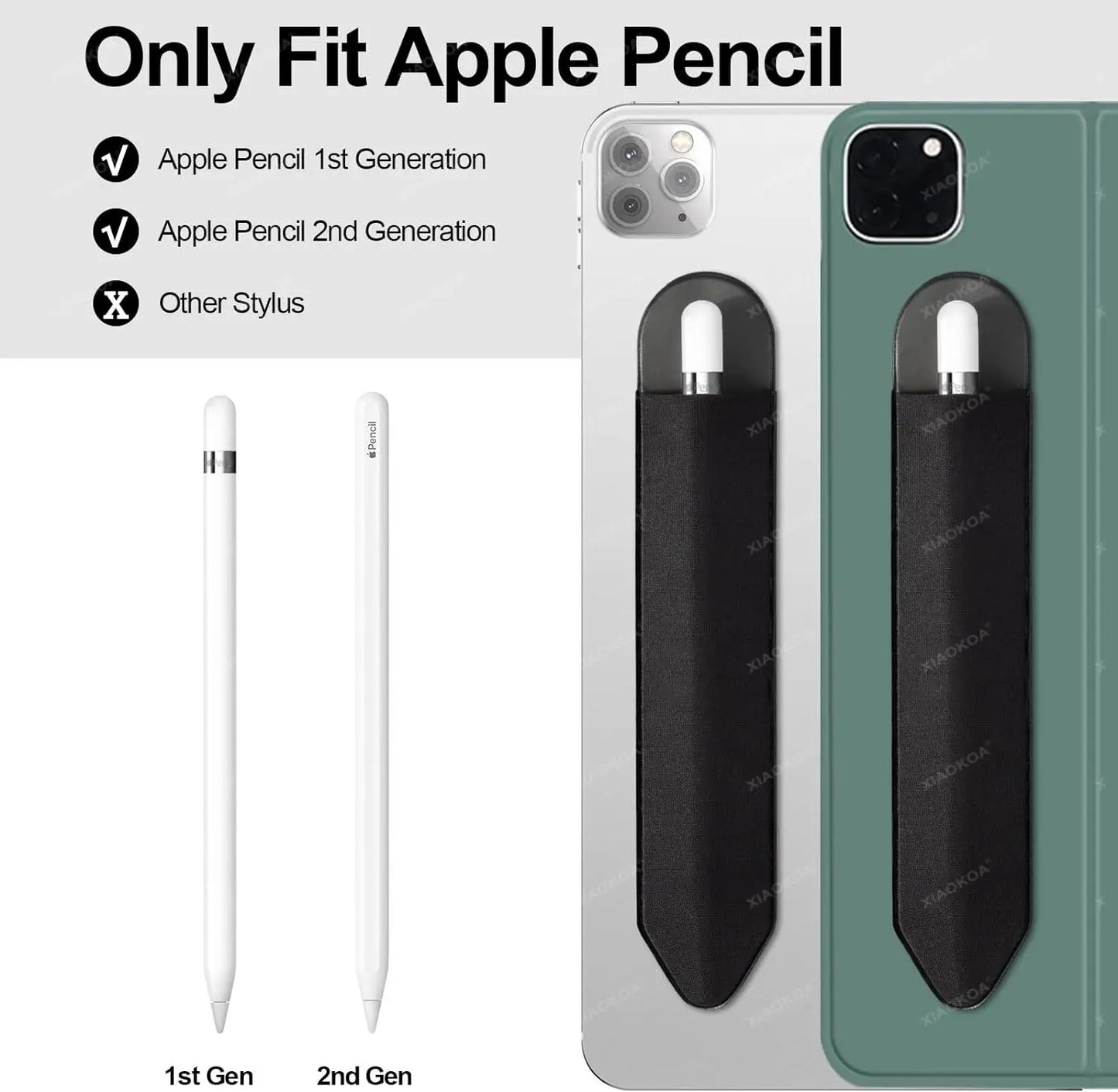 Adhesive Pencil Cases for Apple Pencil 2 1 Stick Holder for IPad Pencil Cover Tablet Touch Stylus Pouch Bag Sleeve Stylus Holder