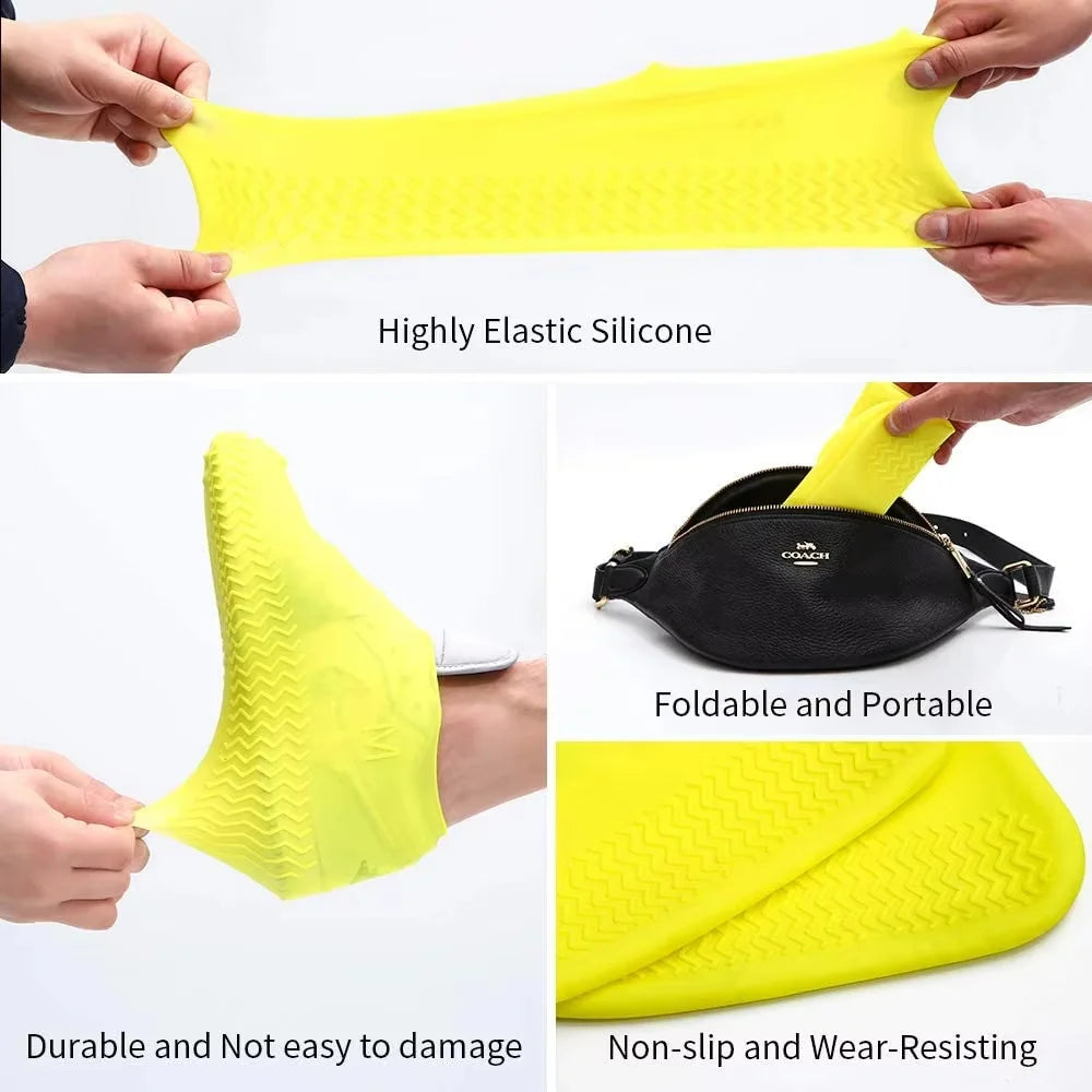 Rain Shoe Covers Waterproof Covers Reusable Non-slip Rain Footwear Covers Outdoor Adult Children for Shoes Boots Protector Cover