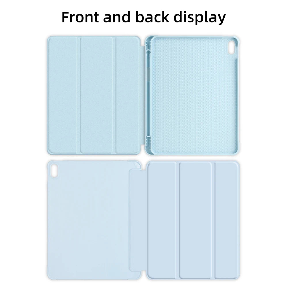 For iPad 10th Gen Case 3 fold Fall prevention Cover for Air 4 5 6 10.9in 11in 13in For Air 2 9.7 Pro 11 12.9 13 Mini 6 7 Case
