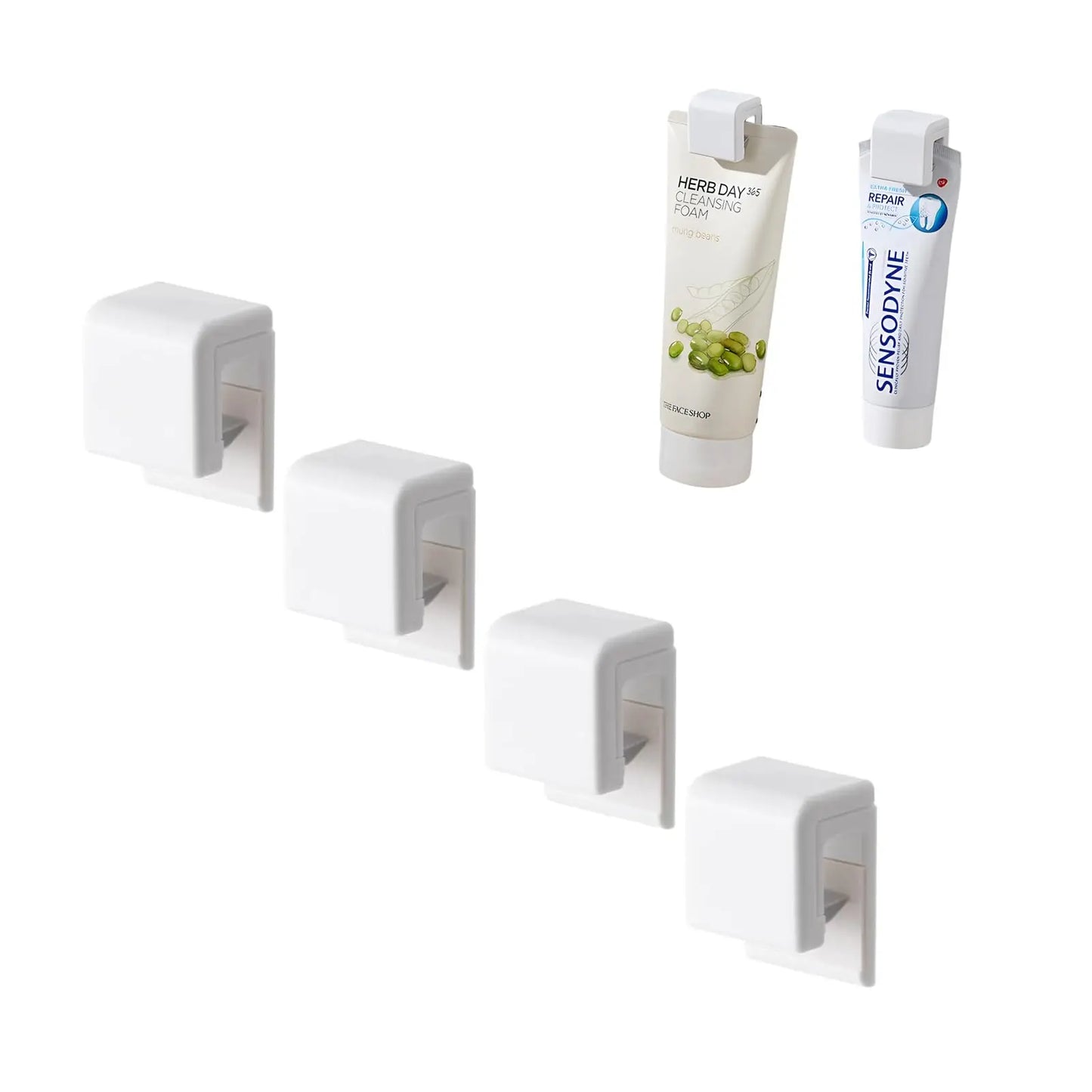 1/2/3/5/10Pcs Punch-free Toothbrush Holder Wall-mounted Toothpaste Holder Storage Rack Holders Organizer Bathroom Accessories