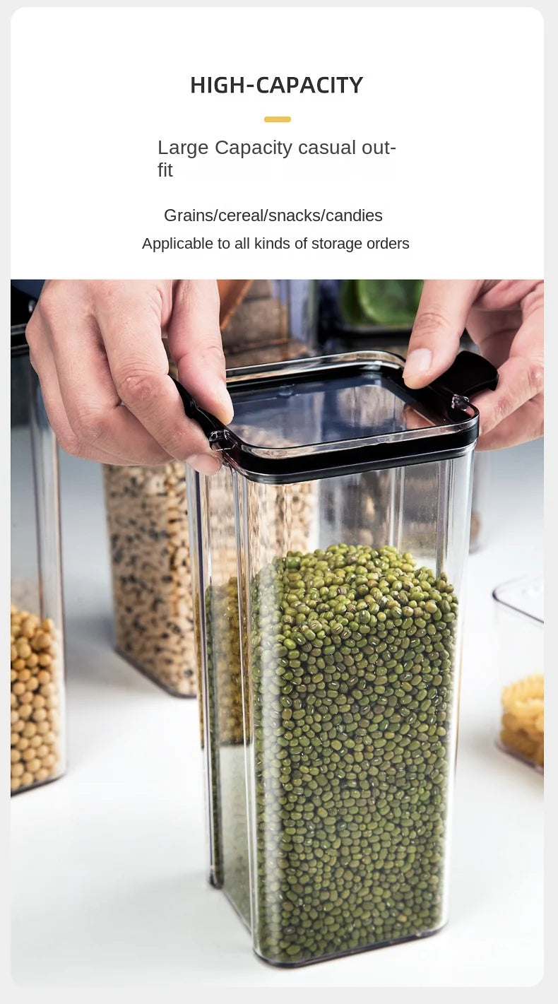 1-4PCS Sealed Jars Kitchen Organizer Grain Storage Boxes Large Capacity Sealed Container Seasoning Jars Set Fresh-keeping Tank