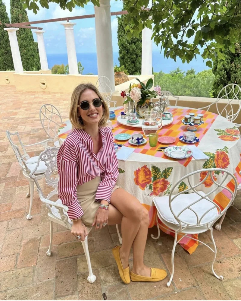 ETJ 2025 women's spring new Europe-American fashion striped long sleeve lapel loose version poplin shirt multi-color selection