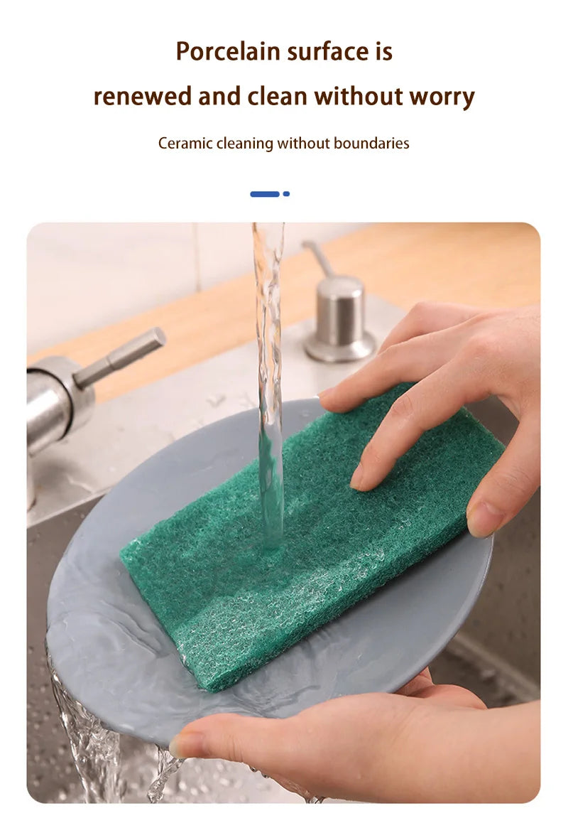5/10/20/30PCS Scrub Pads Household Kitchen Oil Removal Dishwashing Pot Pads Scratch Free Multipurpose Reusable Cleaning Dishrag