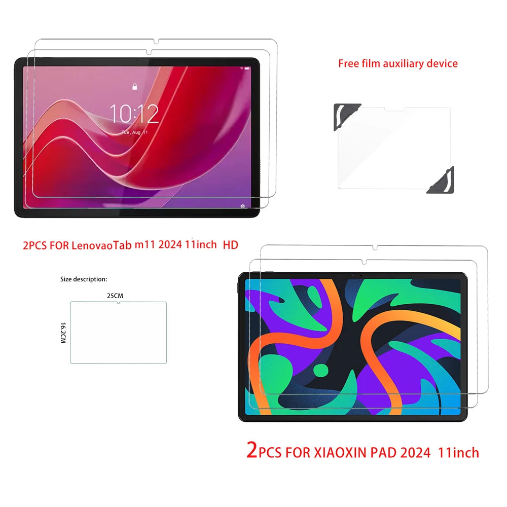 2PCS Tempered Glass Screen Protector For Lenovo Tab M11 2024 11inch Xiaoxinpad 2024 11inch HD GLASS Protector