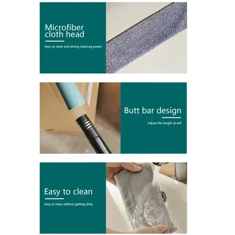 Long-Handled Detachable Mop Household Cleaning Tool for Floor Bed Bottom Vacuum Sofa Dusting And Gap Cleaning