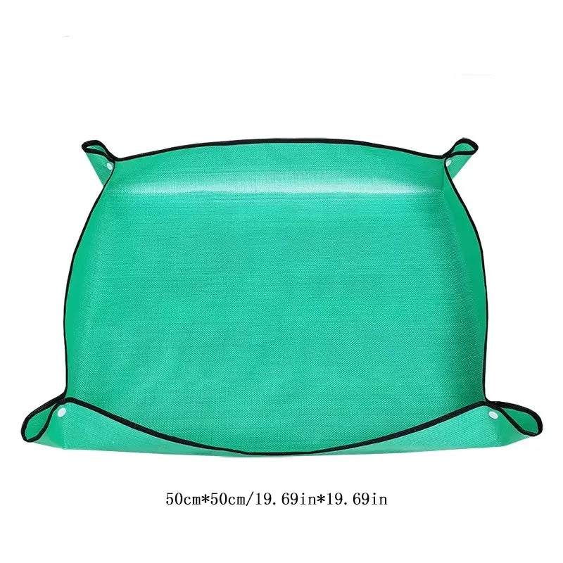 50*50cm Flower Pots Transplanting Mats Gardening Planting Mat PE Plant Repotting Mat Foldable Waterproof Gardening Potting Pad