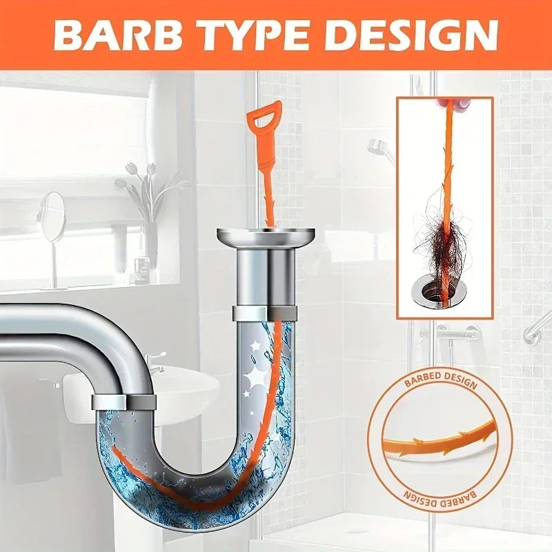 Multi-Pack Drain Cleaner Hooks Professional Pipe Hair Removal Tool for Toilet/Sink Outlet Sewer Dredging Kit