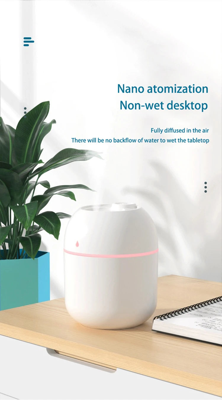 Mini Portable Water Drop Air Humidifier USB Desktop Indoor Household Mute Air Atomization Humidifier  essential oil diffuser