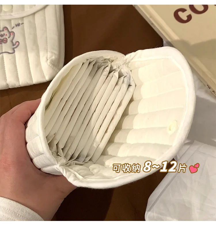 Cute Sanitary Napkins Menstruation Towel Storage Bag Portable Mini Student Tampon Monthly Bag Storage Bag