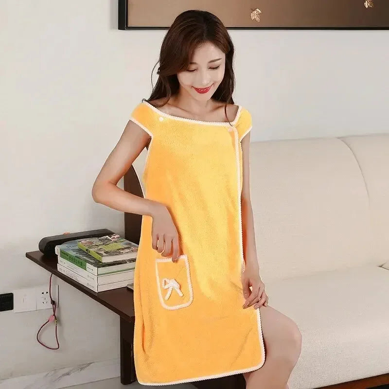 Womens Bath Towels Girls Wearable 90*130Cm Fast Drying Bathing Beach Spa Bathrobes Wash Clothing, Shower Bath And Gym Towel