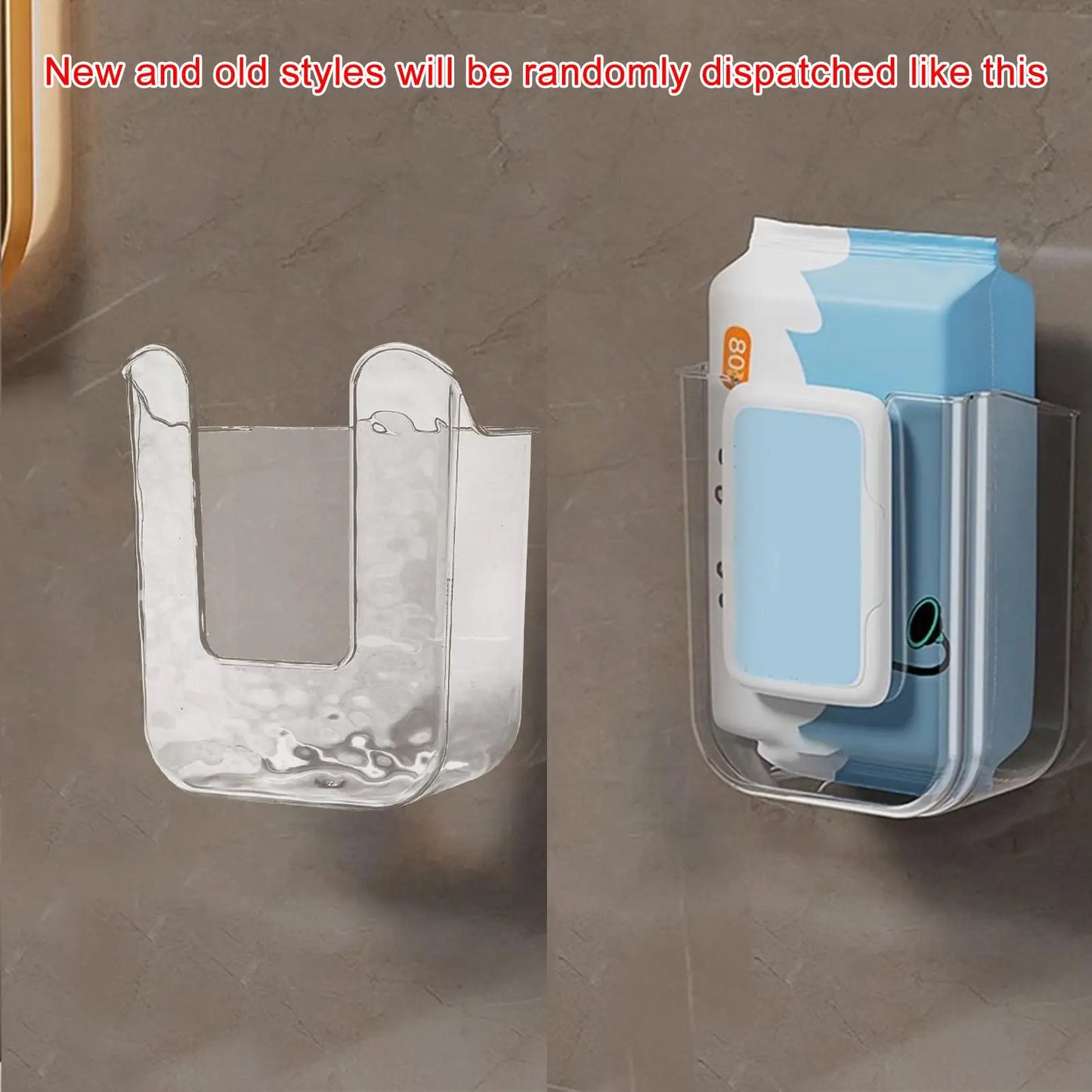 Wet Wipes Dispenser Wall Mounted Storage Box Organizer Tissue Dispenser Adhesive Secure Mount for Family Toilet Home Bathroom