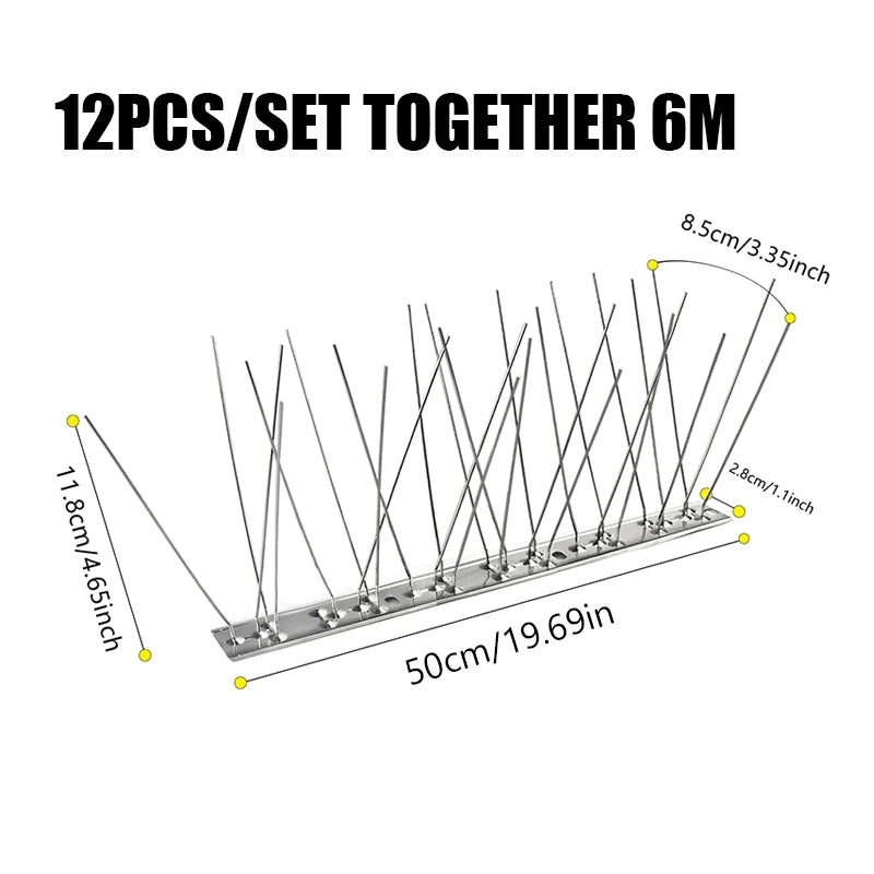 Bird Repellent Spikes Anti Against Birds and Pigeons Hooligans Deterrent Scarecaper Goods Scare Outside Repeller Balconies Pest