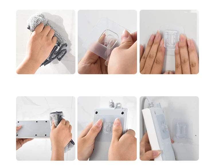 10/20 Pairs Strong Sticky Hung Double Sided Patch Hook Buckle Transparent Adhesive Wall Hooks Cup Sucker