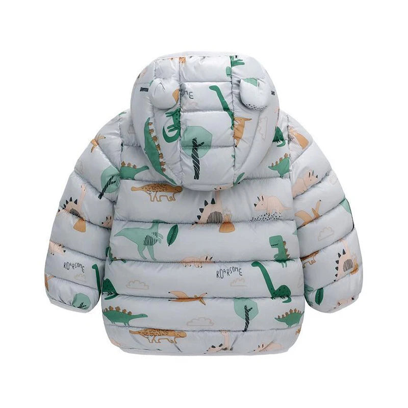 Hooded Lightweight Down Jackets Children Boy Girl Baby Coat Autumn Winter Outerwear Casual Clothing Kids Christmas Birthday Gift