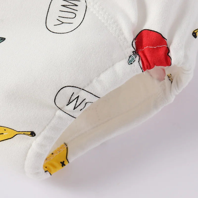 Reusable Soft Cotton Baby Breathable Diapers Pee Shorts Toddler Potty Training Pants Underwears for Boys & Girls