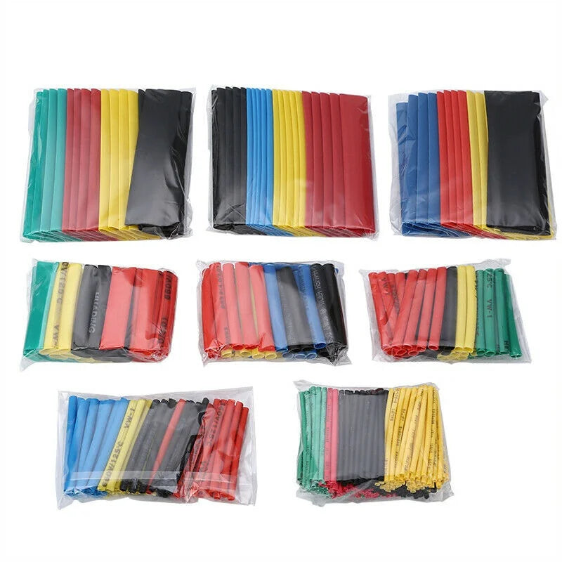 164/560pcs Polyolefin Heat Shrink Tubing Set 2:1 Shrink Ratio for Wires Cables Multicolor Sleeves