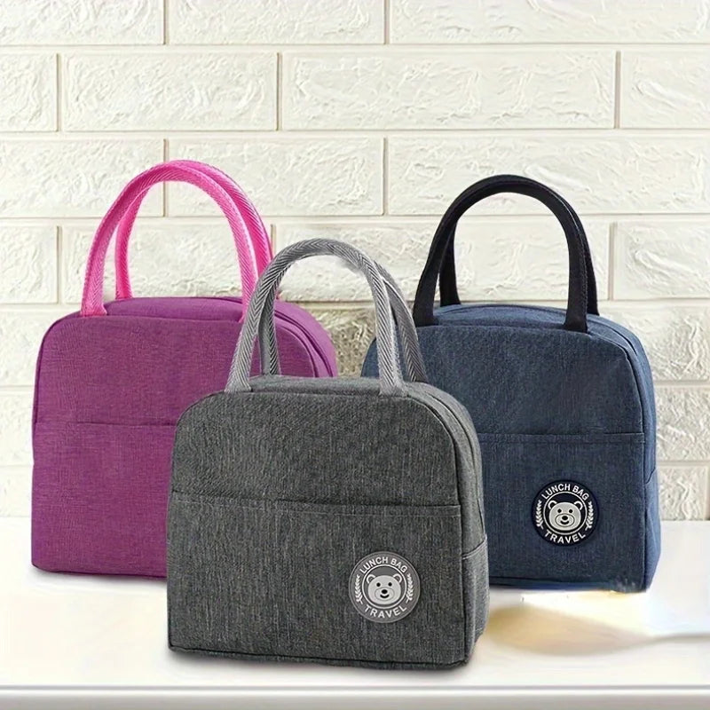 1pc of a Handheld Insulated Lunch Bag Suitable for Students And Office Employees,Ideal for Camping Meals And As a Lunch Box
