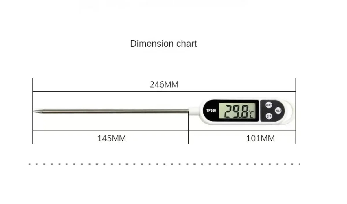 1PCS Food Thermometer TP300 Digital Kitchen Thermometer For Meat Cooking Food Probe BBQ Electronic Oven Kitchen Tools Portable